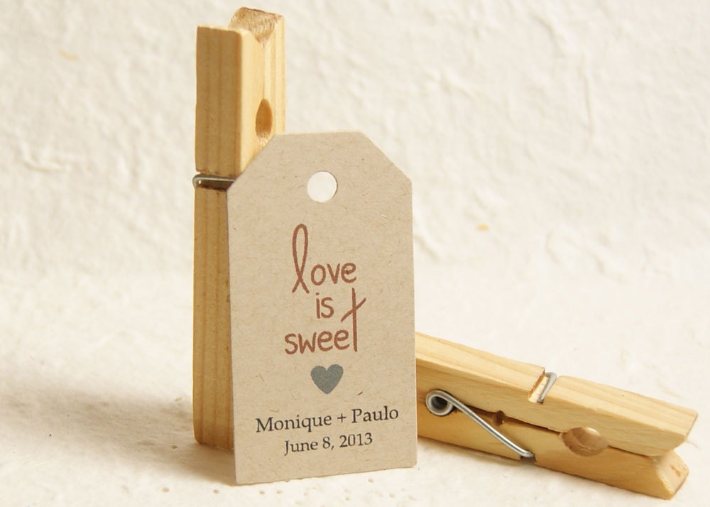 Wedding Favor Tags - Personalized  Kraft Paper Tag - Gift Tag, Shower Favor Tag, Welcome Bag Tag