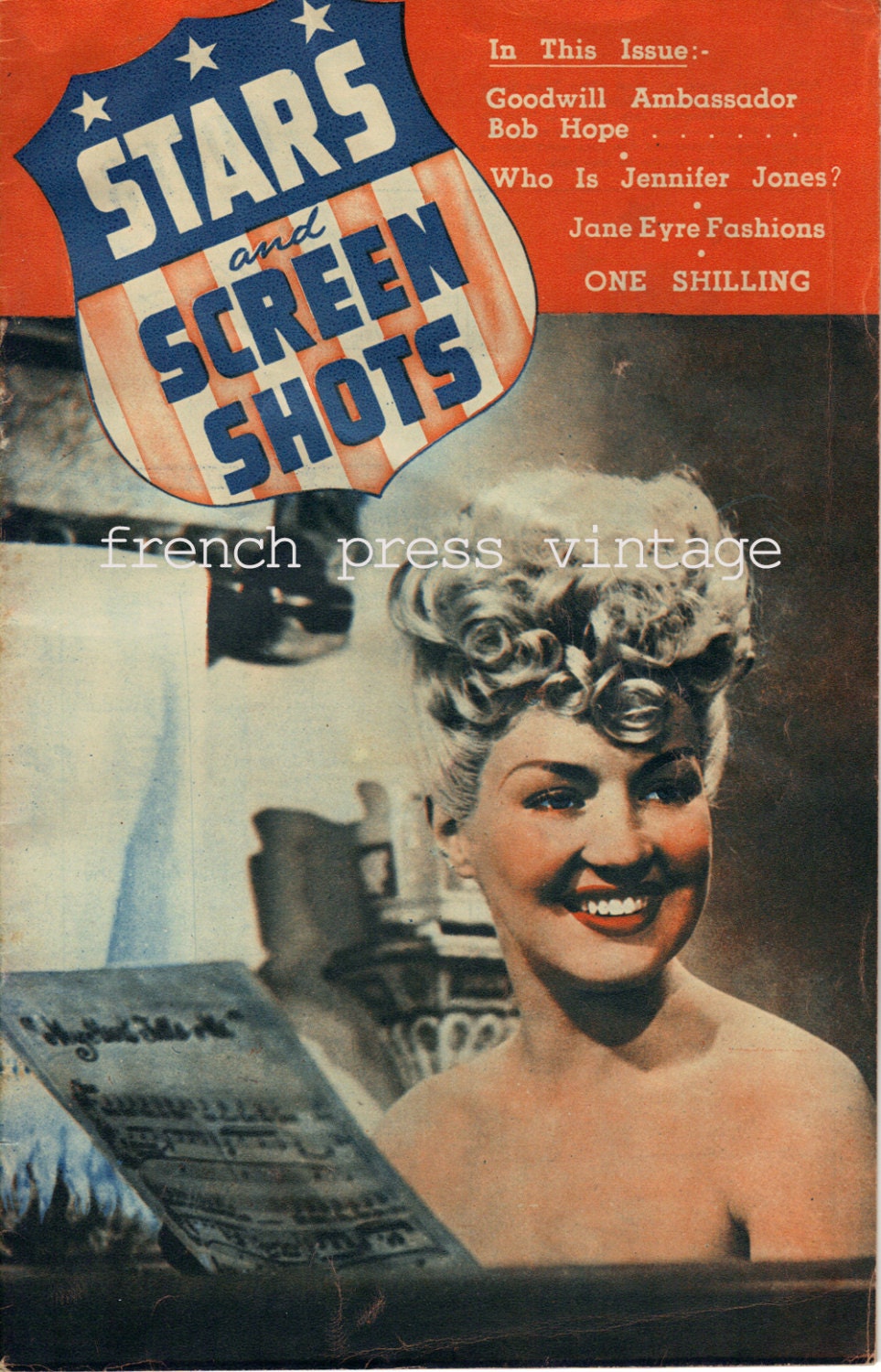 vintage stars & screen shots australian magazine / hollywood stars starlets / betty grable 1940s FREE SHIP