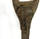 Baule Figural Slingshot with  Mask Ivory Coast African