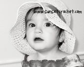 Soft Brimmed Summer Straw Hat Crochet Pattern (259)