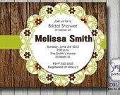 Rustic Bridal Shower Invitation with Flower Il_170x135