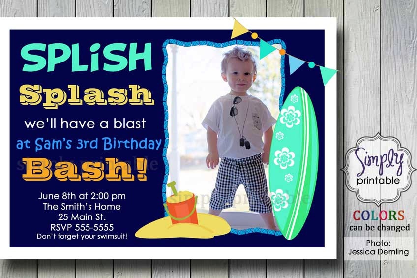 Pool Party Birthday Invitation Il_570xn