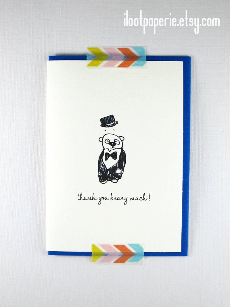 Thank You Beary Much Greeting Cards - Set of 5