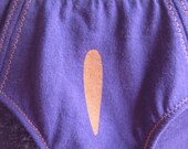 Exclamation Point Purple Boy-Cut Underwear - Recycled Cotton - Women's 6 - Ready to Ship