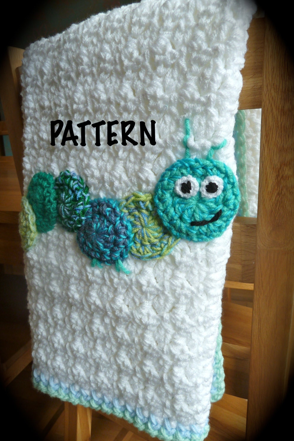 PATTERN Caterpillar Crochet Blanket Pattern