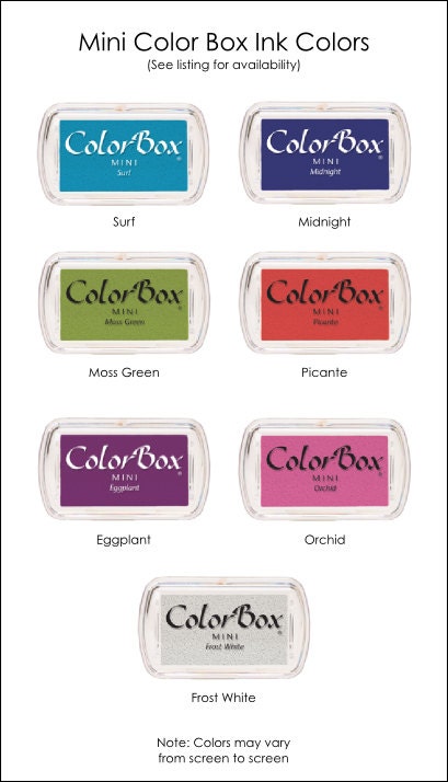 Mini Color Box Stamp Pigment Ink Pad - Mini Size - Add-On - Choose Your Color - SOLIDS