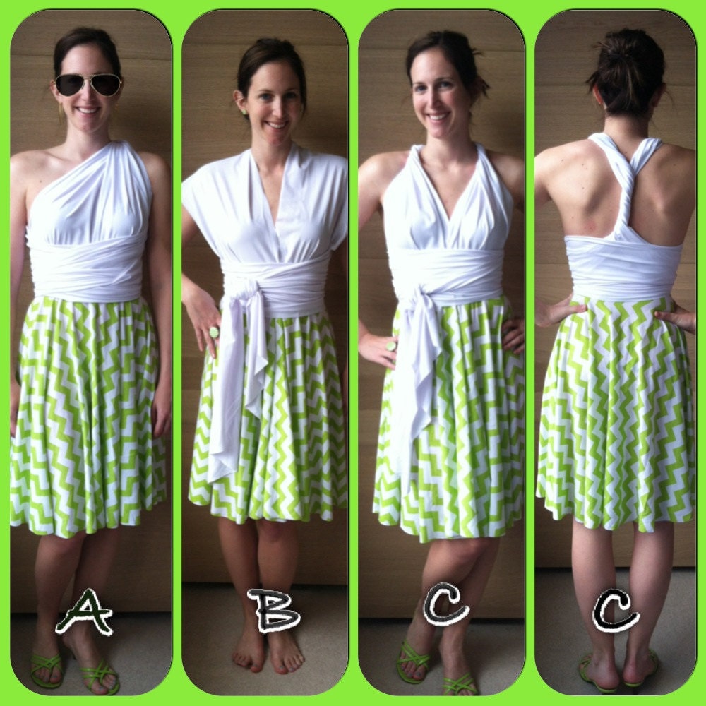 Chevron Infinity Convertible Dress - Spring/Summer 2013 - Available in Black, Red, Pink, Navy, Aqua, Green, Orange, Yellow, Gray