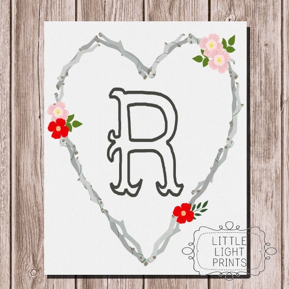 Custom Twig Wreath Monogram