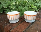 Vintage 1970s Midcentury Retro Mod ceramic stackable cups