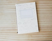 cloudy day hand bound jotter - kraft brown blank notebook journal