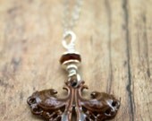 Fleur De Lis necklace-enameled metal-Metal & Glass Alchemy