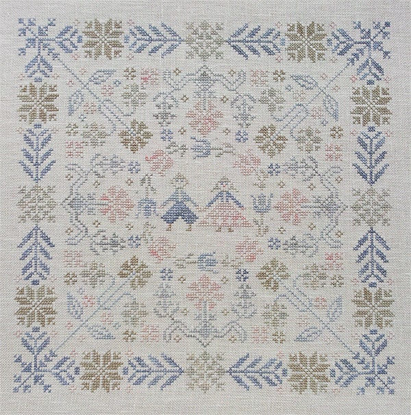 Swedish Folk Cushion - Cross Stitch Pattern - Instant Download PDF Booklet