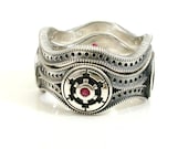 Star Wars Wedding Ring Set - Engagement Wedding Ring - Sterling Silver