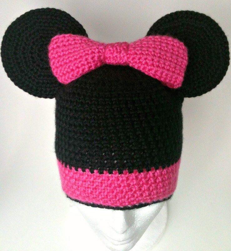 Crocheted Mouse ear hat