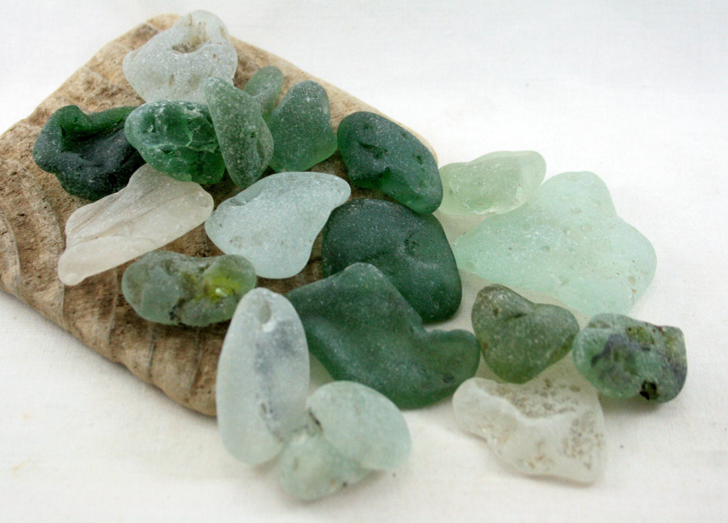 Genuine Sea glass, Rare, Bonfire Sea Glass, Melted Glass, Green, Seafoam, White, Organic,  Scotland , Wire Wrapping Jewelry Supplies