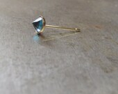 faceted london blue topaz stud post earring