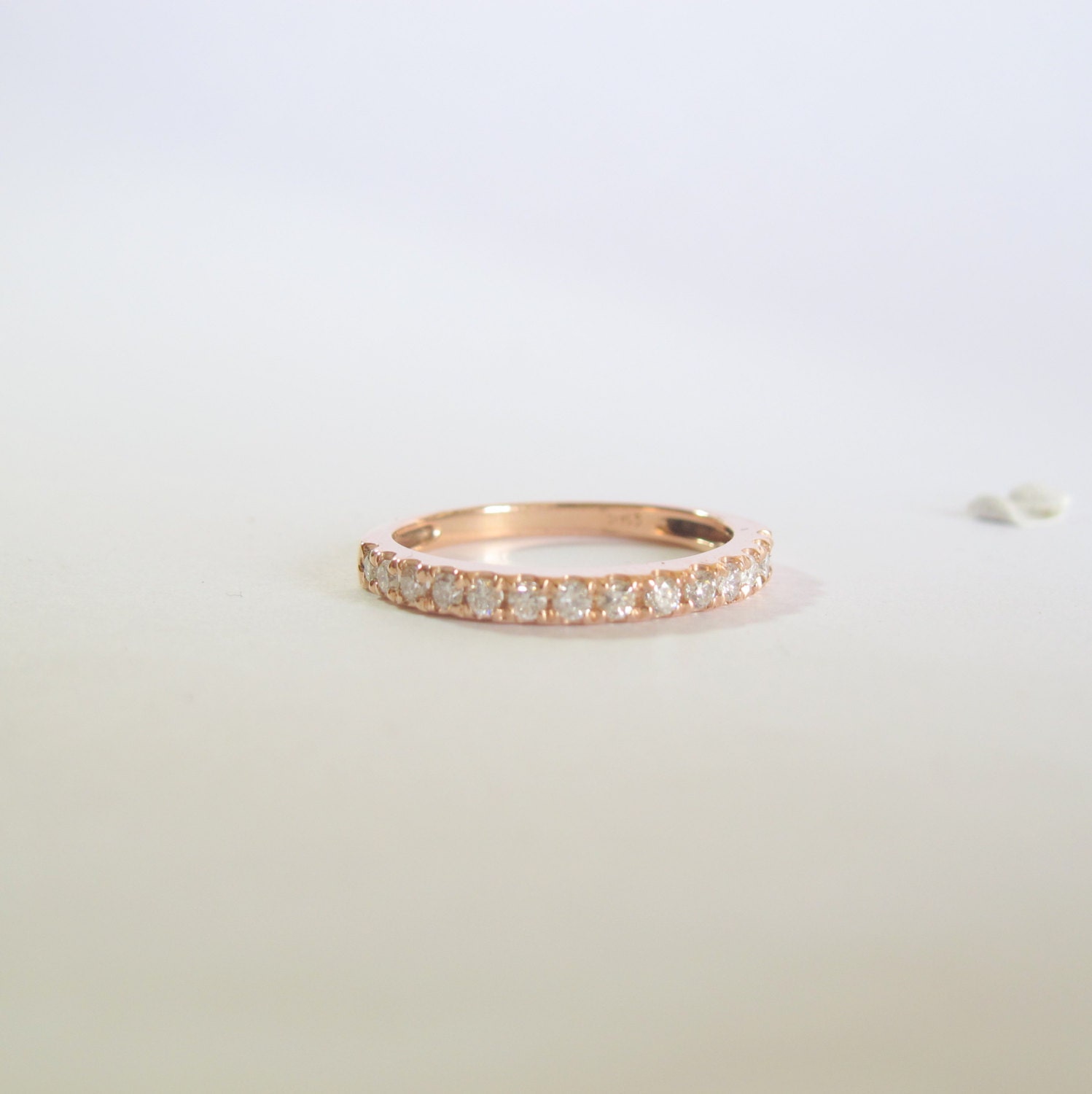 2mm Diamonds Wedding Band, half eternity about 0.42 diamonds 14k gold . Payment Plan is available.  P-076-3   2.0mm