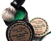 Shaving Soap Gift Set for the MAN - Mens Travel Shave - Good Morning Mens Shave - Choose your scent