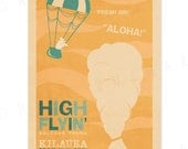 High Flyin' - 12x18 Retro Hawaii Travel Print