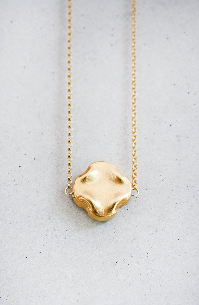 Gold Vermeil Clover Necklace