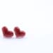 RED Earrings, Heart Earrings Studs