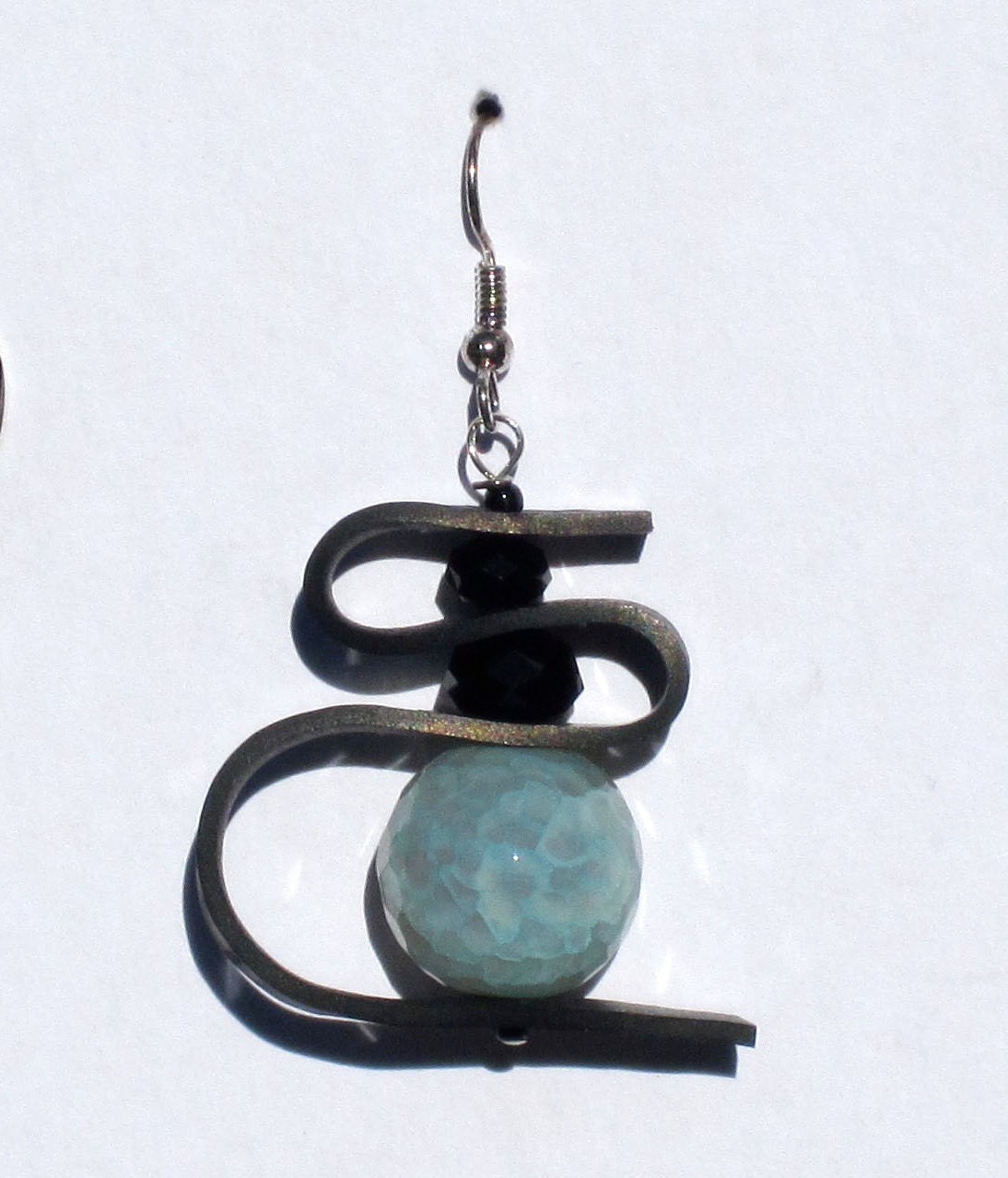 Upcycled Recycled / Inner Tube / Salvaged Aqua Beads