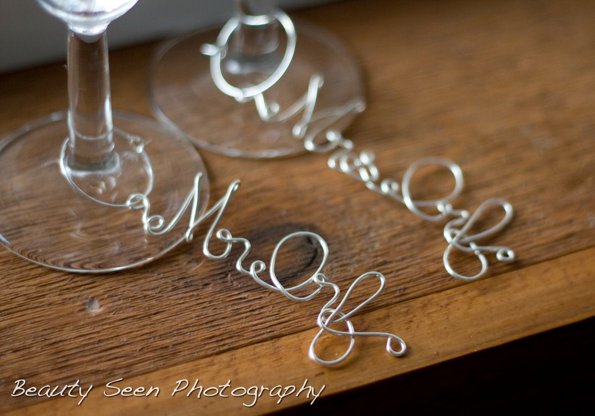 Engagement Gift Couples, Personalized Wine Charms