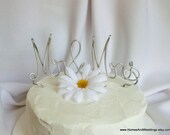 Mr Mrs Cake Topper, Wedding Decorations, Custom Colors