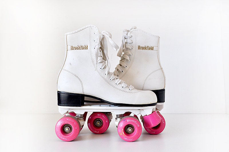 Vintage 80s White Boot Roller Skates