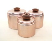 Kitchen Canister Set - Cottage Chic - Mirro Aluminum - 50s Kitchen