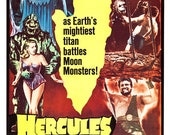 Hercules Against The Moonmen - Sci Fi Movie Poster Print - 13x19 - Home Theater Decor - Vintage Movie Poster - 50s kitsch - b movie