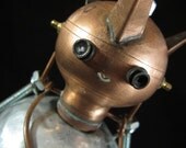 Goliath Kettle Bot - found object robot sculpture assemblage