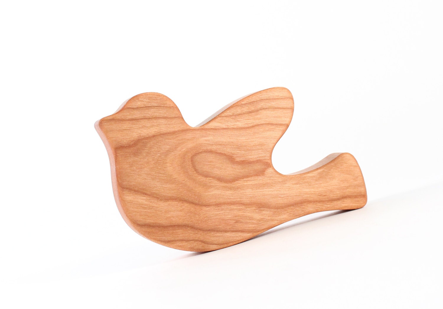 peace dove RATTLE - an all natural wooden teething and grasping toy, keepsake baby shower gift with organic homegrown finish