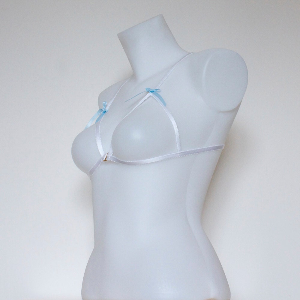 Bridal Harness Bra in White - Free Shipping