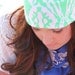 Neon IKAT wide cut stretch headband, bohemian hair wrap, Boho Wide Hair Wrap, Tribal
