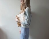 PEACH EYELET Clutch. Gold Leather Clutch. Cotton Eyelet clutch. Peach and Gold Clutch