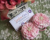 Pink Petite and Sweet  Ponytail Holders, Pink Petite Accessories, Pearlized Ponytail Holders