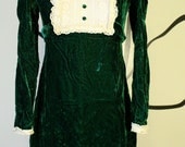 60's gothic victorian velvet dress