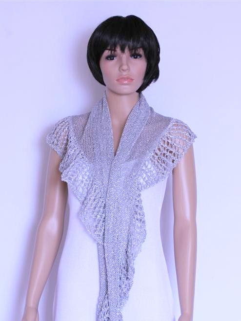 How To Make  Knitted Shawl, Knit Shawl PDF Tutorial, Womens Scarf Pattern