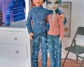 Pullip J doll Momoko Monster High Boy 27 cm Obitsu Monster High Boy doll size hand knitted sweater