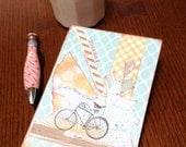 Slim Line Journal:  Spring Blue with Bike and Kite