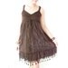 Crochet Cotton Summer Dress in Dark Brown