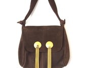 Vintage 1960s Mod Suede Purse