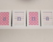 Custom made name frame for baby's nursery or toddler's room-- you choose color scheme