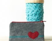 Eco Friendly Felt Wallet Heart your Elephant