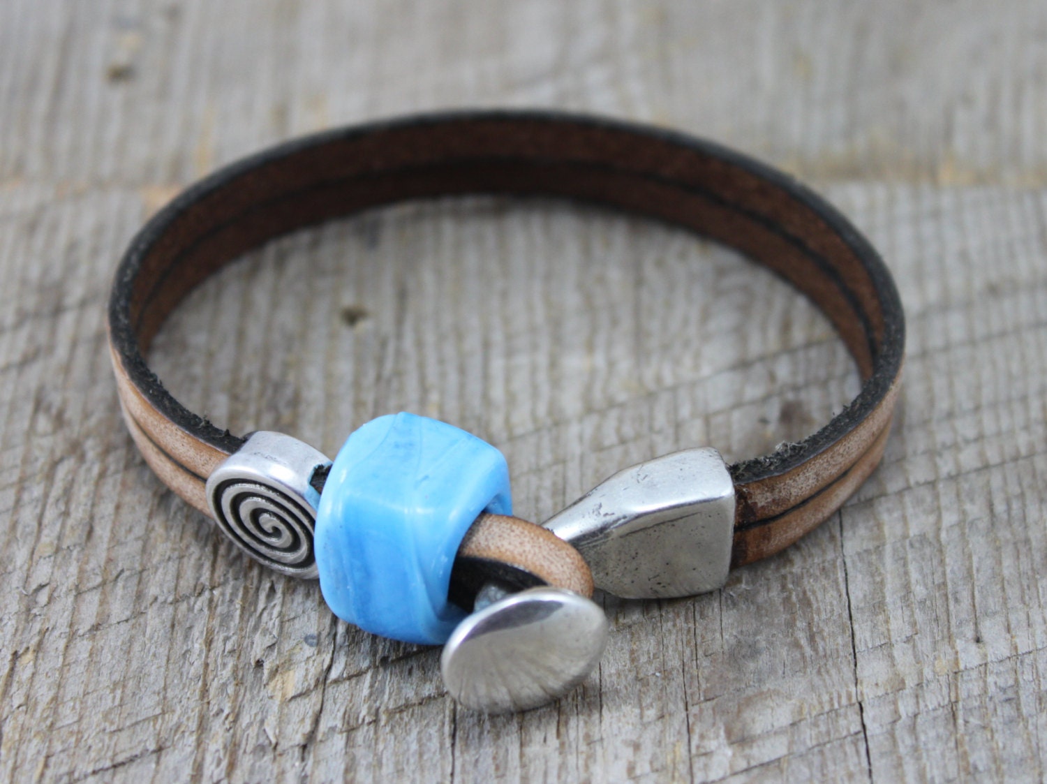 Old World Leather Bracelet