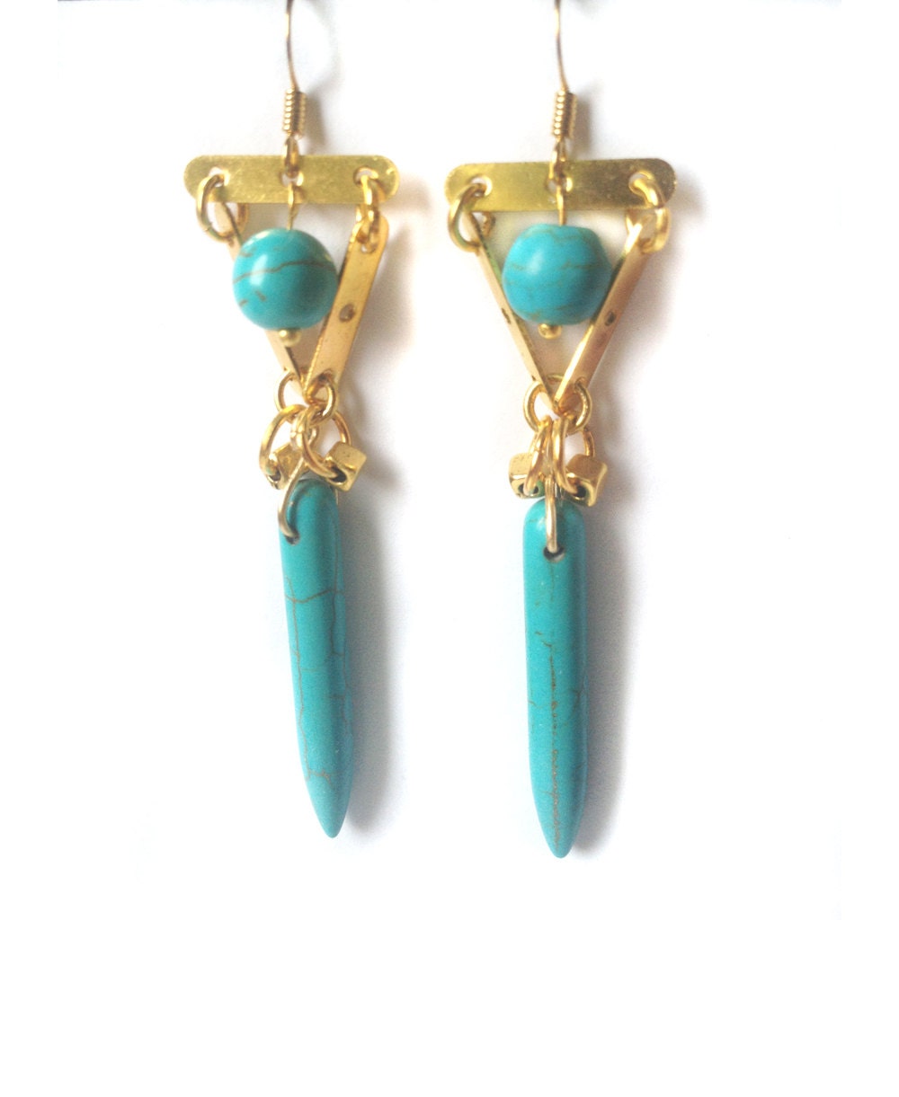 Triangle Drop Spike Earring