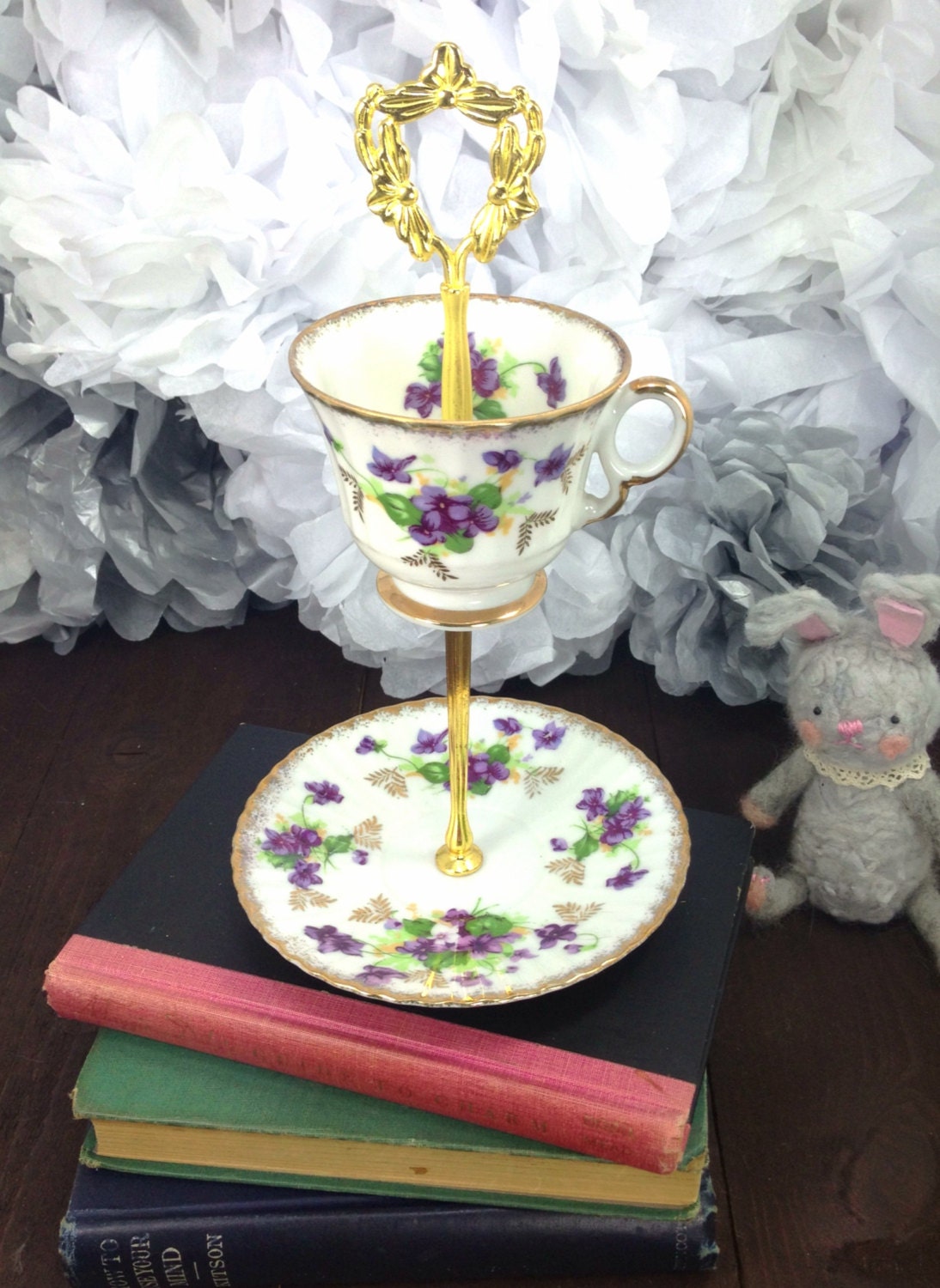 Teacup Stand Catch All Violet