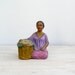 Tahitian Woman figurine, Vintage woman Figurine, Ethnic, tribal, Cottage chic, Feminine, colorful, Exotic, Farmhouse, African