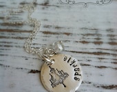 Stamped Sparkle Chandelier Necklace